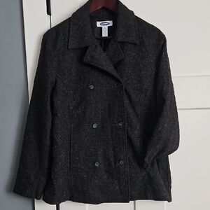 Old Navy Charcoal Women's Peacoat, Size Large
